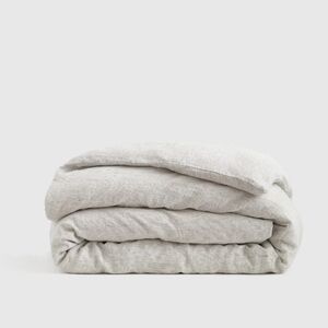 Quince European Linen Gray/ White Mini Stripe Duvet Cover! Full/ Queen (188)